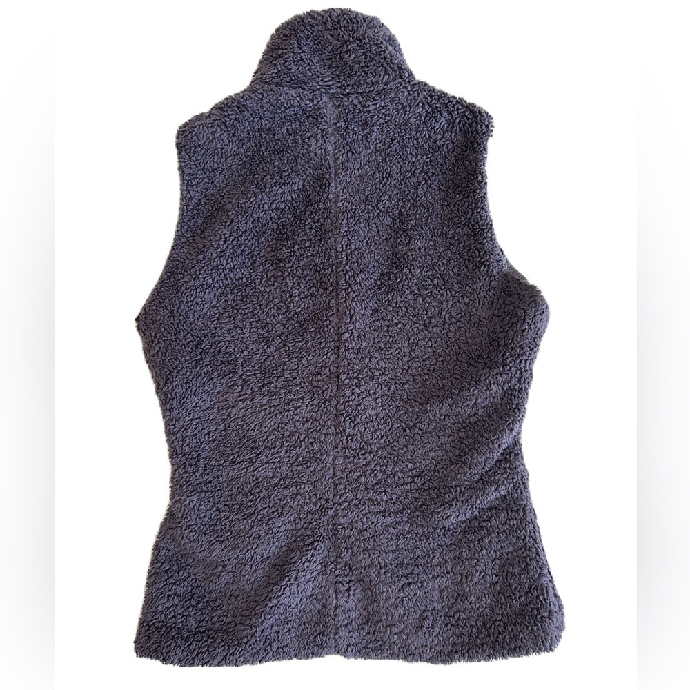 Patagonia Women's XS Los Lobos Reversible Fleece Vest Black Purple Full‎ Zip - Picture 2 of 9